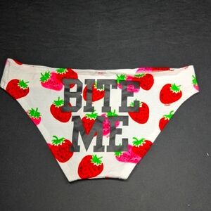 VS PINK | Y2K Strawberry Low Rise Cheeky Bikini | Small